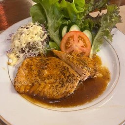 สเต็กริมน้ำ-ปลาแซลม่อน