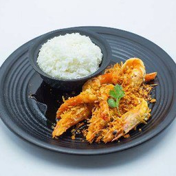 ข้าวกุ้งทอดเกลือ
