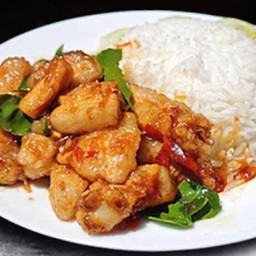 ผัดกะปิราดข้าว[เลือกเนื้อสัตว์ได้ค่ะ]