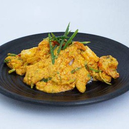 ข้าวกุ้งผัดผงกะหรี่