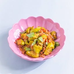 ผัดมะเขือยาวหมูสับปลาเค็ม