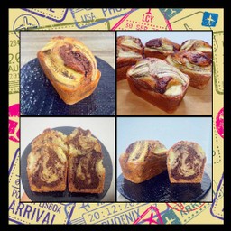 เค้กกล้วยหอมมาเบิล Marble banana cake