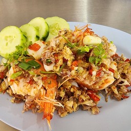 ผัดพริกกระเทียม กับข้าว