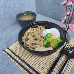 เซตข้าวหน้าหมูเทริยากิ+ไข่ออนเซน