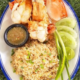 กุ้งแม่น้ำทอดเกลือ+ข้าวผัดมันกุ้ง
