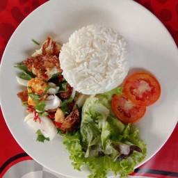 ข้าว+ยำไข่ดาว