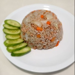 ข้าวผัดหมูกรอบ ซอสเทริยากิ