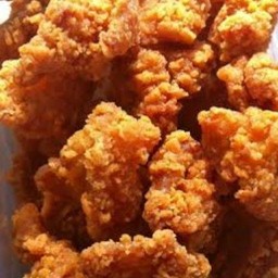 หนังไก่ชุปแป้งทอด