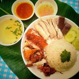 ข้าวมันไก่ทอด+ต้ม