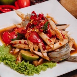 ตำไหลบัวกุ้ง สด/สุก