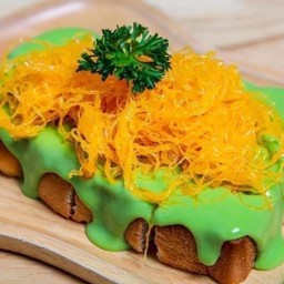 ปังปิ้งเนยสังขยา + ฝอยทอง