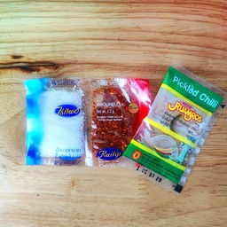 ชุดเครื่องปรุง (พริก, น้ำตาล, น้ำส้ม)