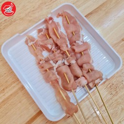 หมูสามชั้นสไลด์ ปิ้งย่างหม่าล่า 1 ไม้