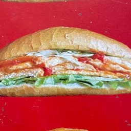 บั๋นหมี่ไก่เจ Banh Mi Vegerian Chicken