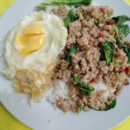 ผัดกะเพรา ราดข้าว
