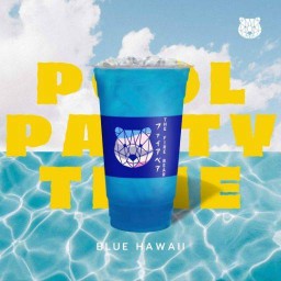 ชาผลไม้น้ำบลูฮาวายไข่มุกลาวา แก้วหมี L 22oz