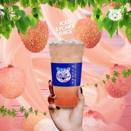 ชาผลไม้น้ำลิ้นจี่ไข่มุกลาวา แก้วหมี L 22oz