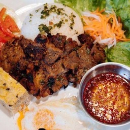 Broken Rice with pork steak