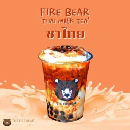 ชาไทยหมีพ่นไฟไข่มุกลาวา แก้วหมี L 22oz