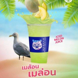 ชาผลไม้น้ำเมล่อนไข่มุกลาวา แก้วหมี L 22oz