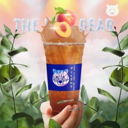 ชาผลไม้น้ำพีชไข่มุกลาวา แก้วหมี L 22oz