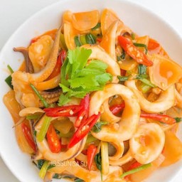 หมึกผัดไข่เค็ม