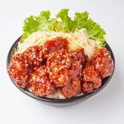 ข้าวไก่คาราเกะซอสฮอกไกโด แถม ซุป