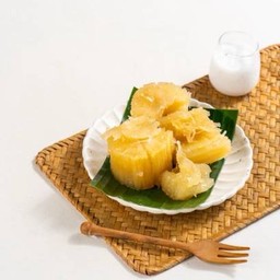 มันสำปะหลังเชื่อมกะทิมะพร้าวน้ำหอม