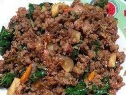 พริกเผา หมูสับ
