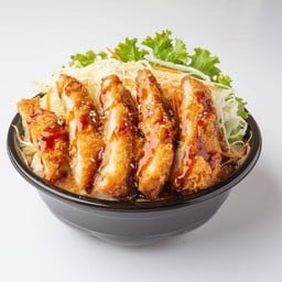 ข้าวหมูซอสทงคัตสึ