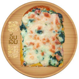 ⭐4.9 (192) - ขนมปังปิ้ง ผักโขม อบชีส Baked Cheese Spinach Toast