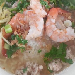 ข้าวต้มกุ้ง+หมูสับ