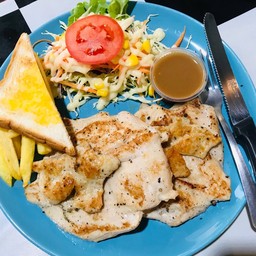 สเต็กไก่+สเต็กไก่