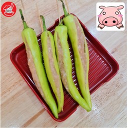 พริกหยวกยัดไส้หมู ปิ้งย่างหม่าล่า 1 ไม้