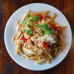 หน่อไม้ผัดวุ้นเส้นหมูสับ