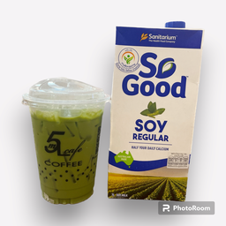 ชาเขียวเย็น สูตรนมถั่วเหลือง