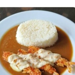 ข้าวแกงกระหรี่กุ้งระเบิดชีส (Crispy  Prawn Curry Cheese)