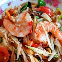 ตำมะละกอกุ้งสุก