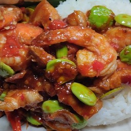 สะตอผัดกะปิหมูสับกุ้ง(กับข้าว)