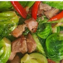 ข้าวแขนงหมูกรอบ