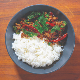 กะเพราเนื้อโคขุนบด