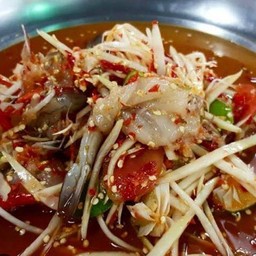 ตำมะละกอกุ้งสด