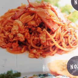 สปาเก็ตตี้ผัดแฮมไข่(Spaghetti Ham&Egg)