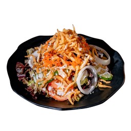 สลัดปลาเงินทอด