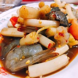 ตำไหลบัวกุ้งสด