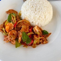 พริแกงกุ้ง+หมูชิ้น