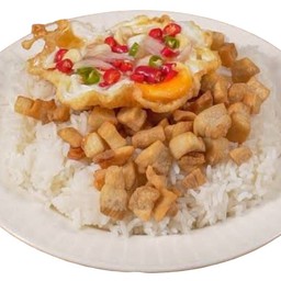 ข้าวกากหมู+ไข่ดาวพริกน้ำปลา