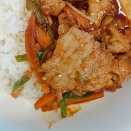 หมูซอสเกาหลีราดข้าว