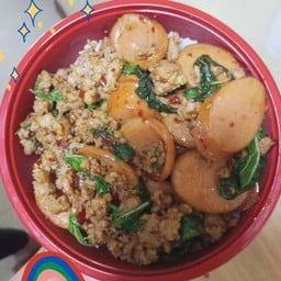 กะเพราไส้กรอก