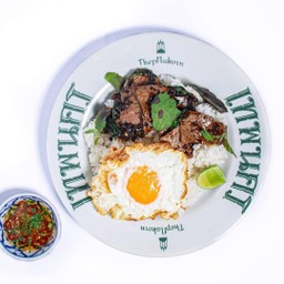 ข้าวกะเพราเนื้อไทยวากิว Thai Wagyu Beef Holy Bail Rice Bowl